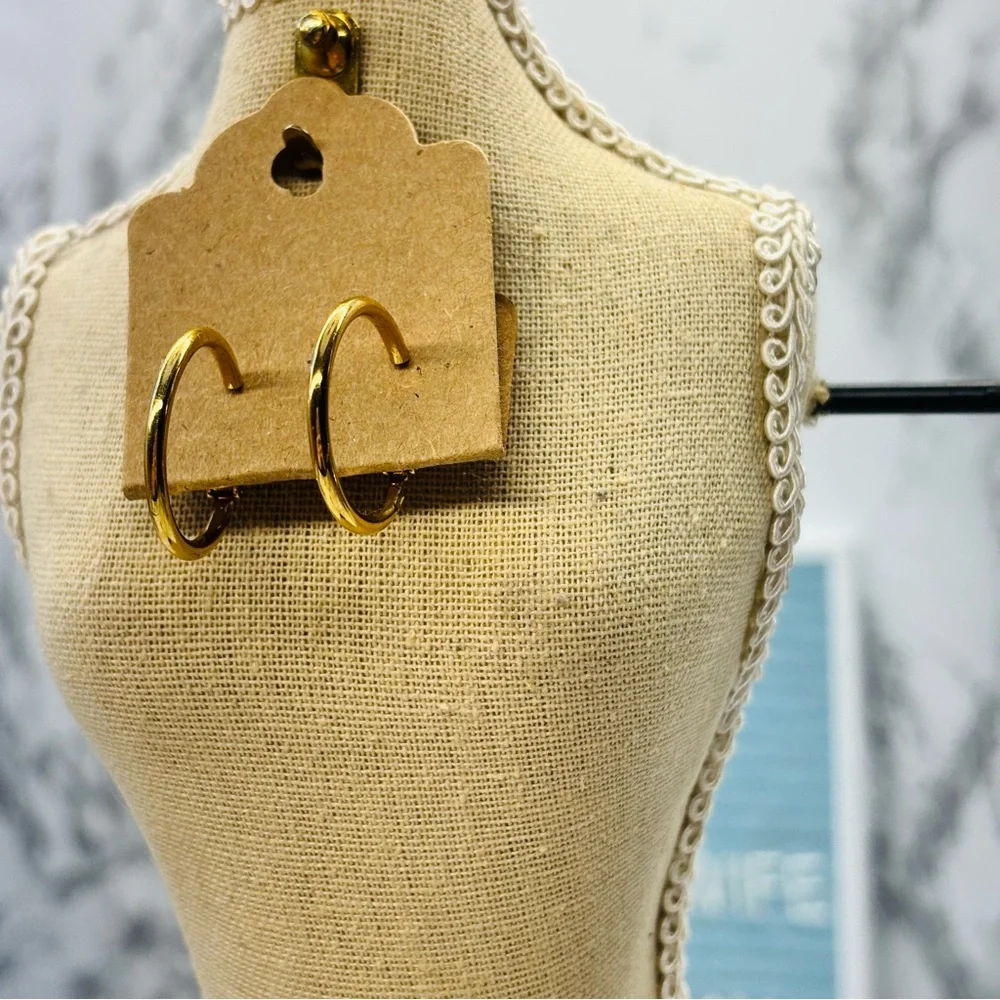 Monet Shiny Gold Hoop Earrings